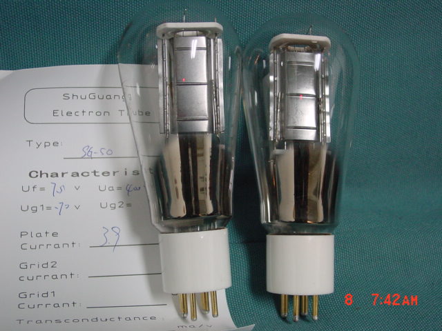 "Shuguang"audio tubes list